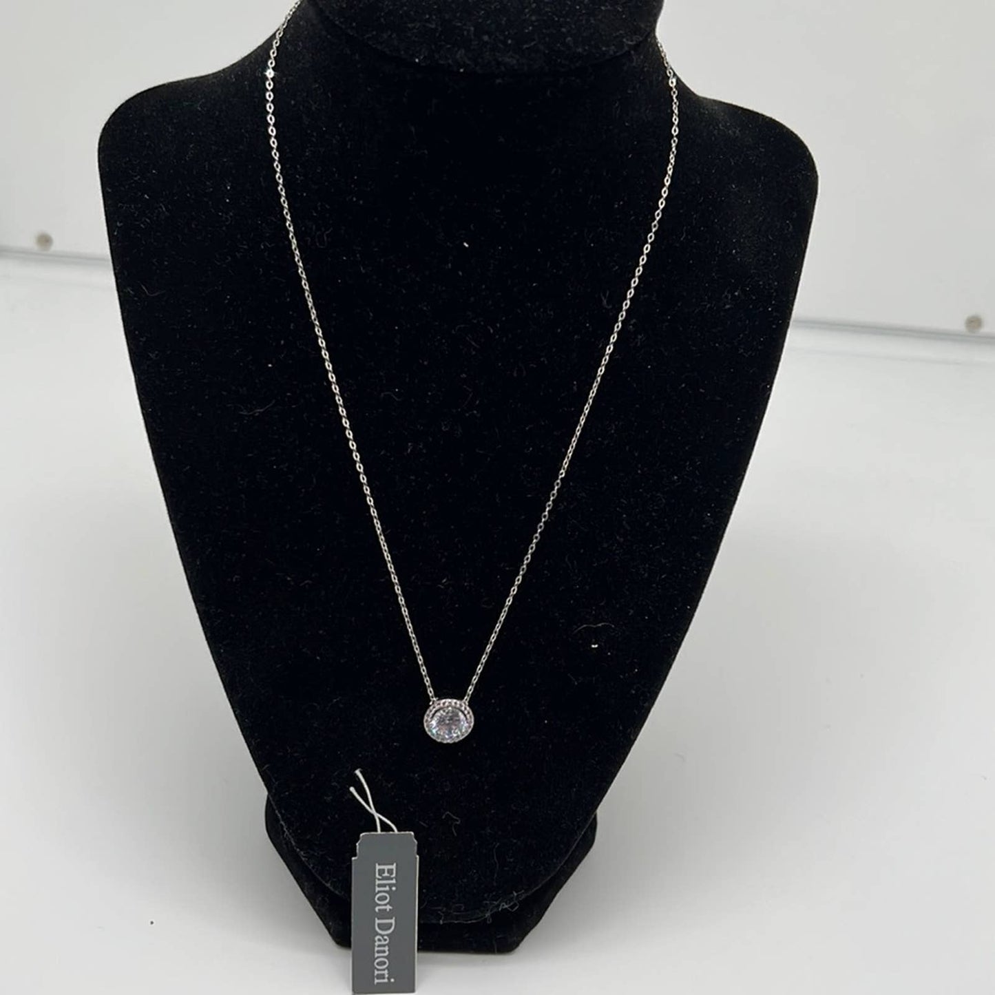 ELIOT DANORI Silver-Tone Crystal Pendant Necklace