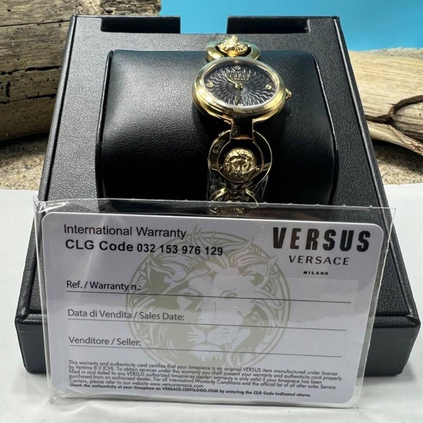 Versace Women's Peking Road Petite Gold-Tone Stainless Steel Bracelet Watch 28mm