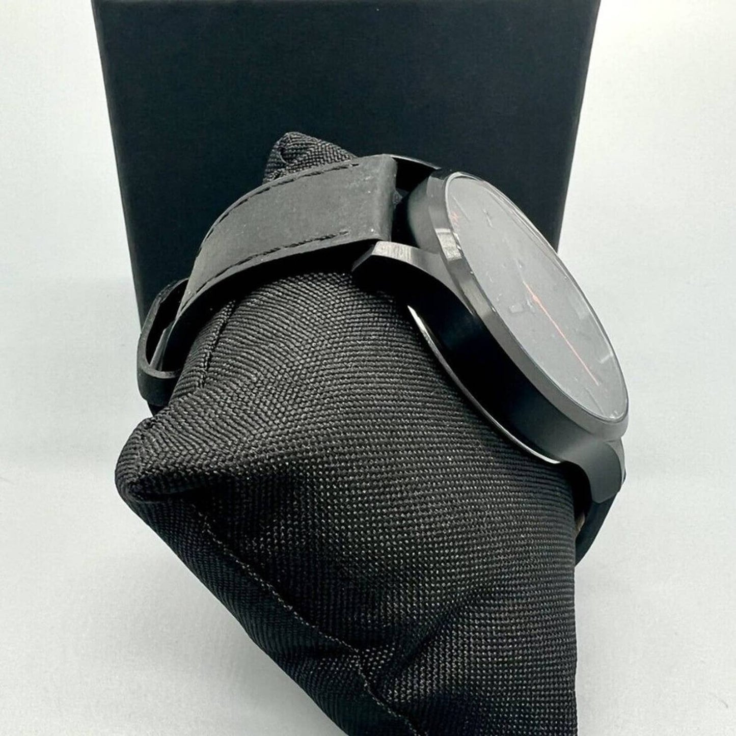 MVMT Men's Classic Black Leather Strap Watch 45mm