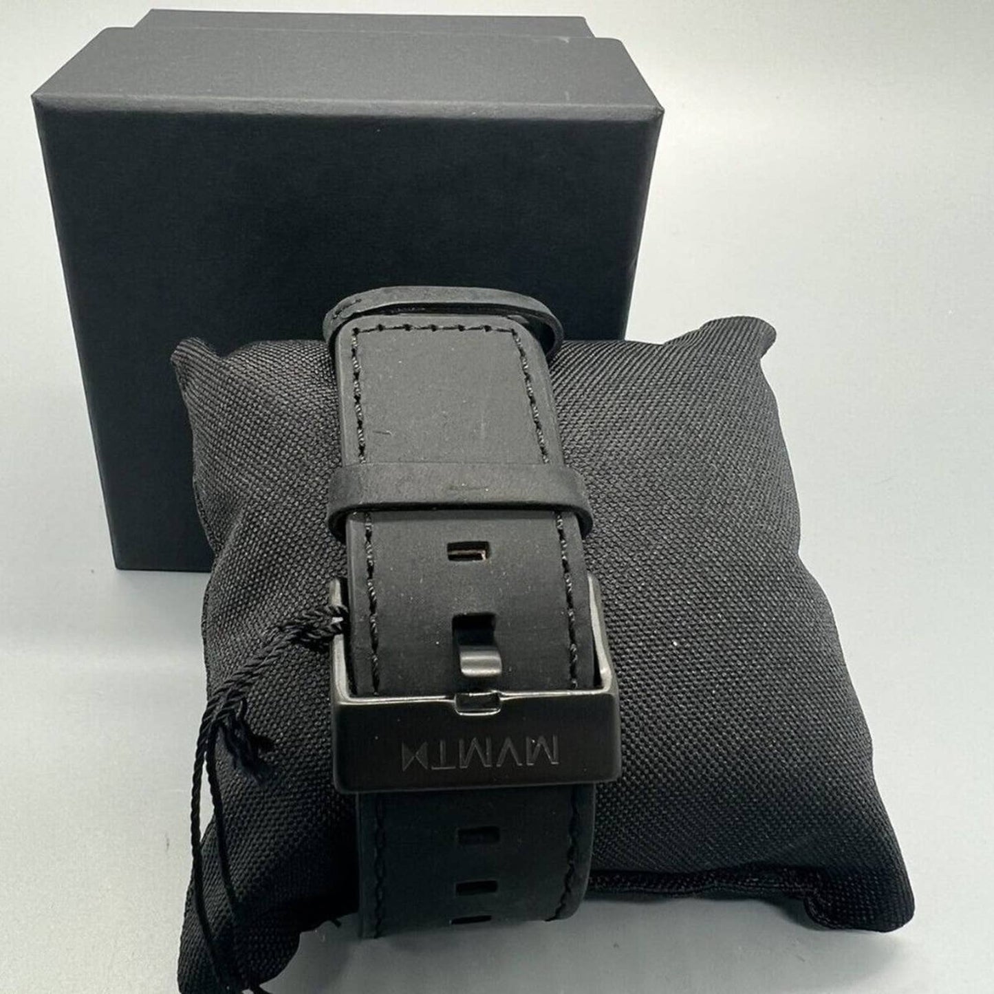 MVMT Men's Classic Black Leather Strap Watch 45mm