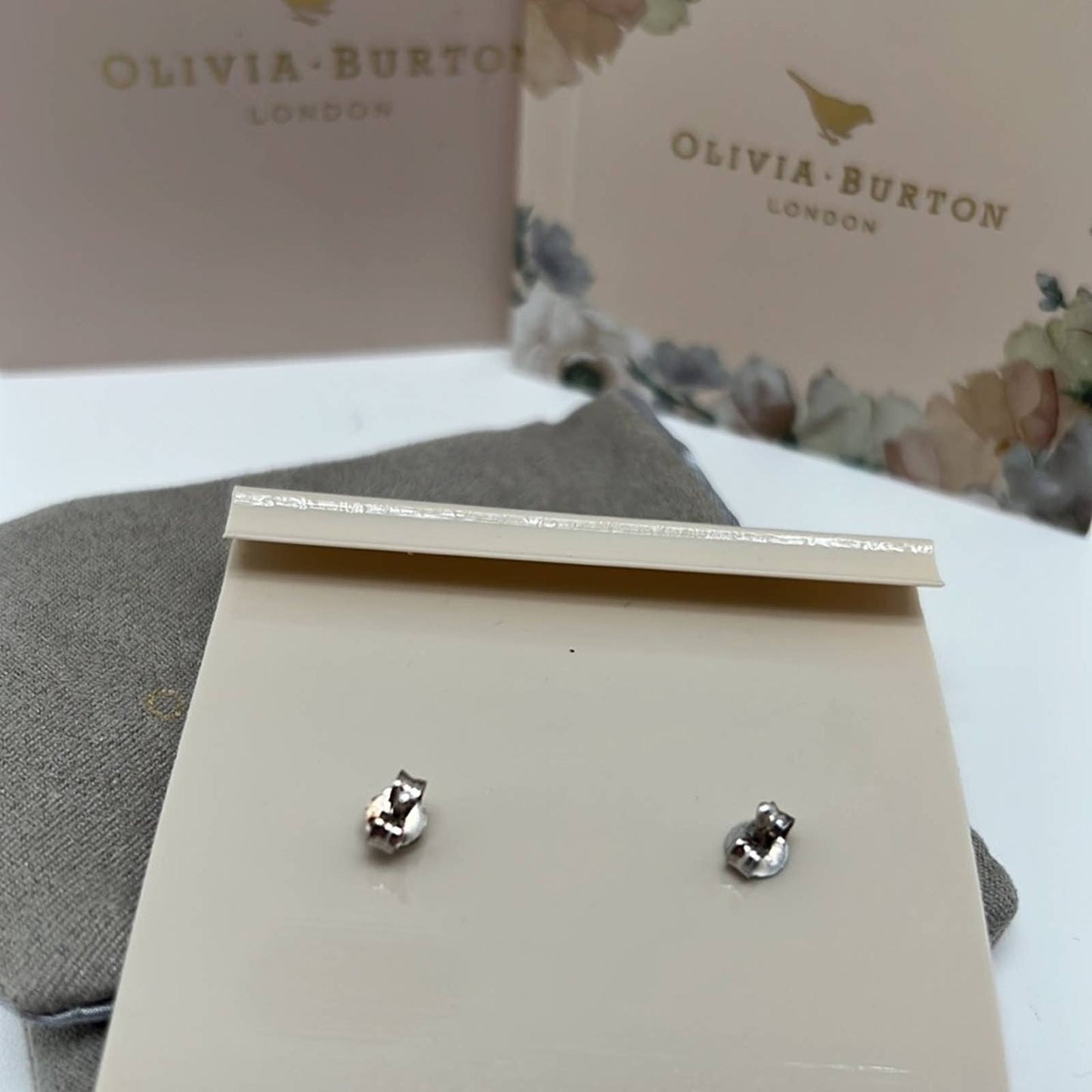 NWT Olivia Burton Celestial Silver North Star & Moon Earrings
