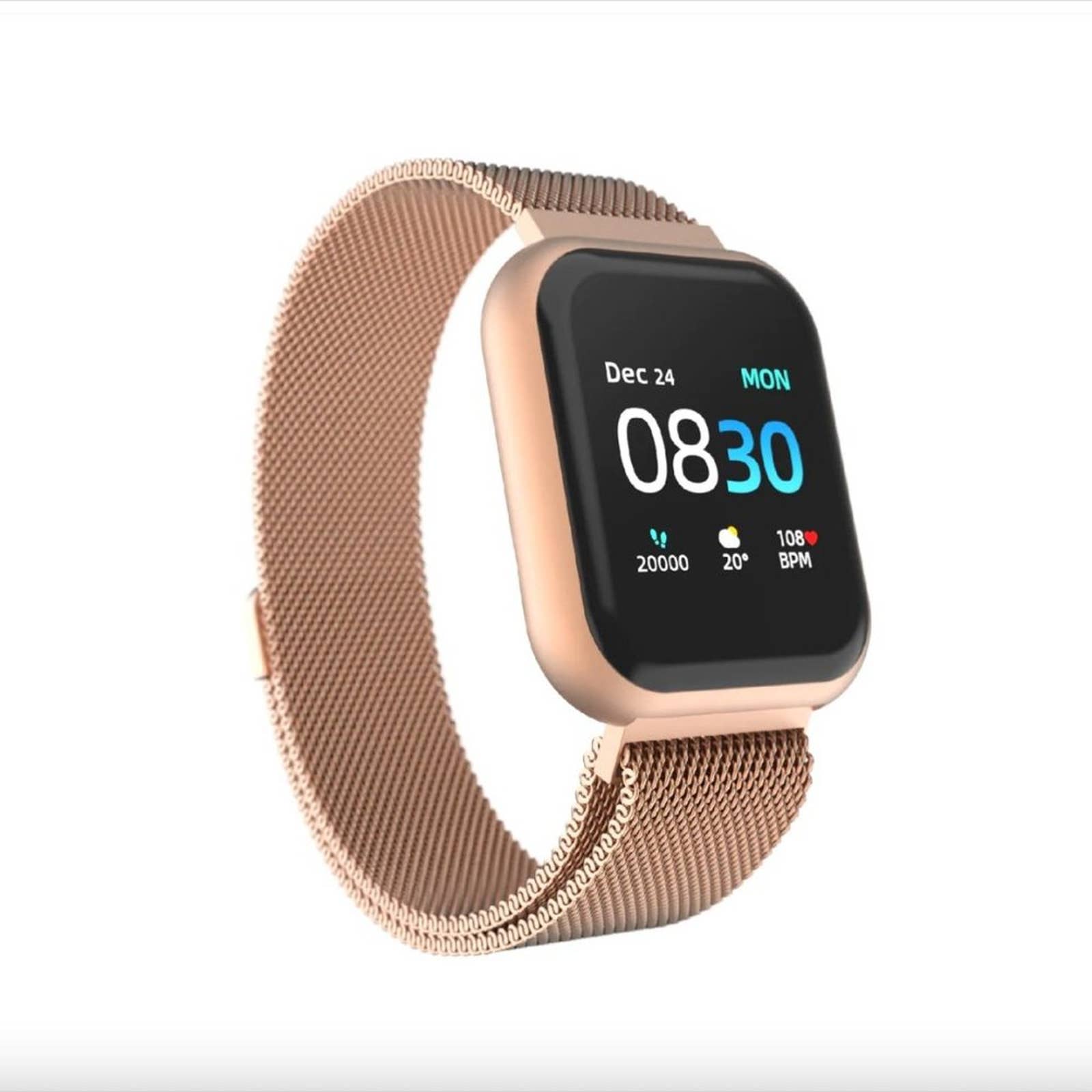 iTouch Air 3 Smart Watch Unisex Rose Gold Tone Mesh Band