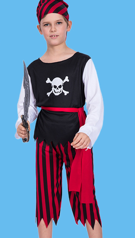 Halloween Pirate Skull Boy Costume