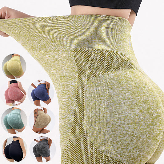 Womens Fitness Yoga Shorts Butt Lifting Seamless Leggings