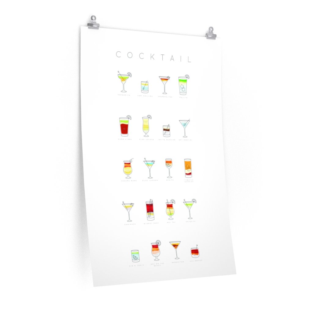 Cocktails Art Poster