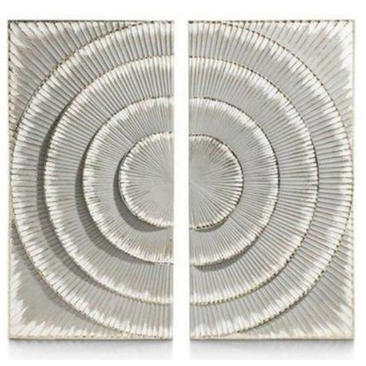 Silver Grey Modern Circles Wall Decoration