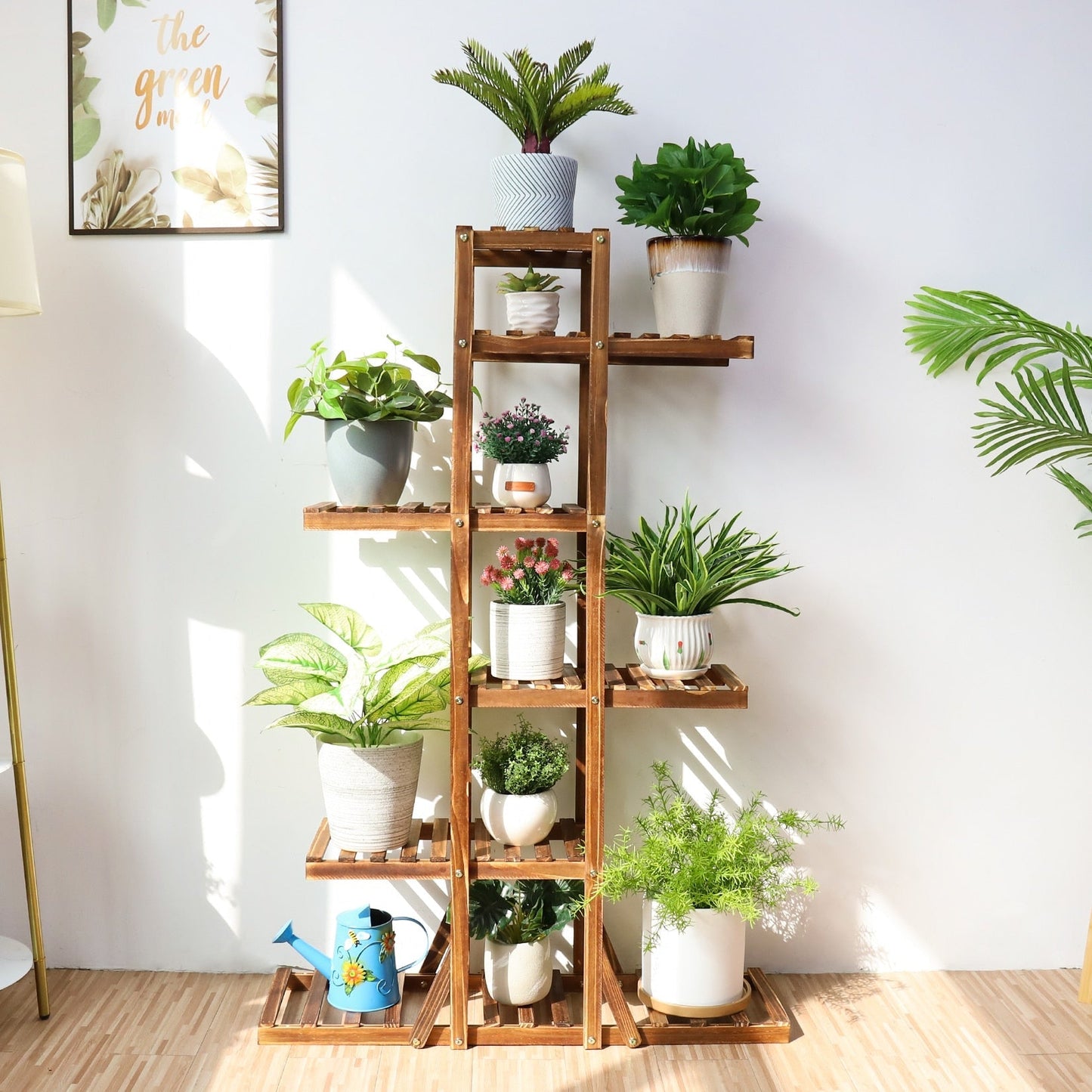 Indoor 6 Tier Wooden Plant Stand