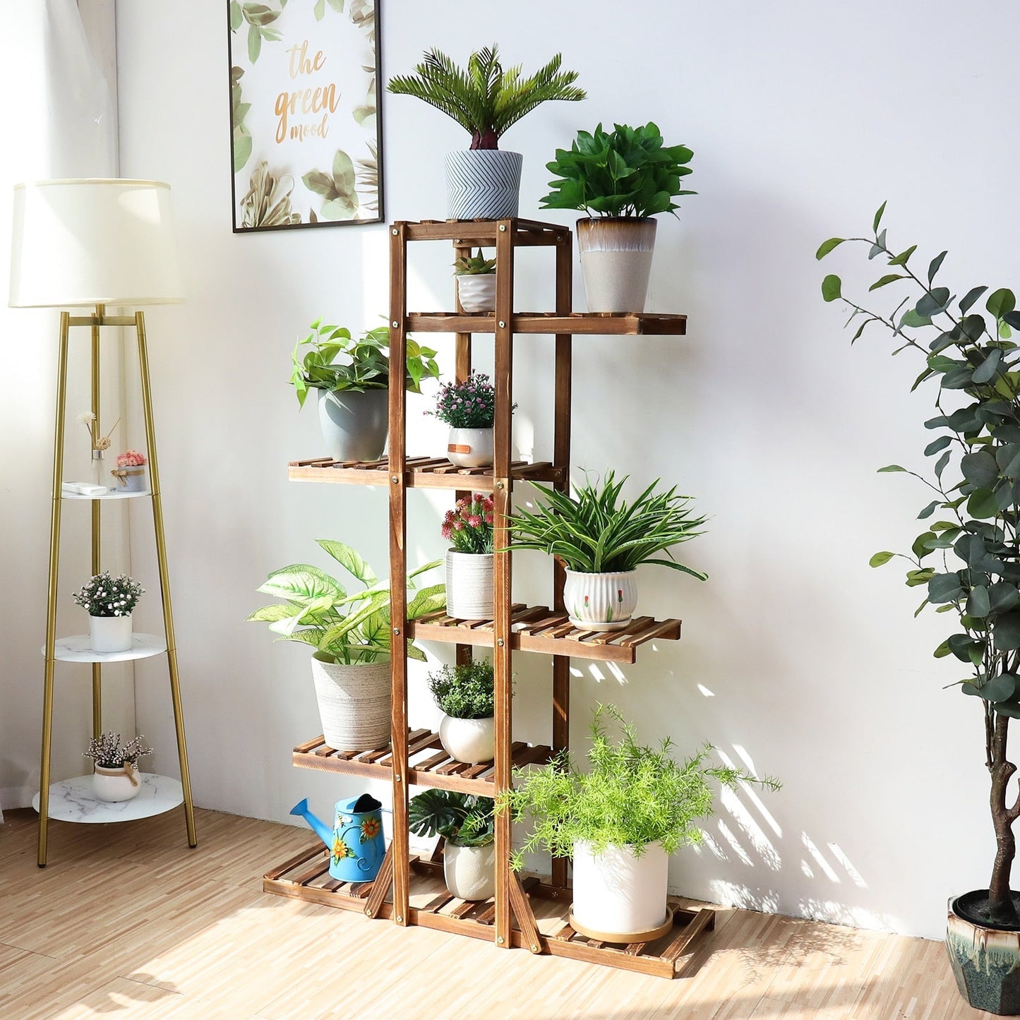 Indoor 6 Tier Wooden Plant Stand