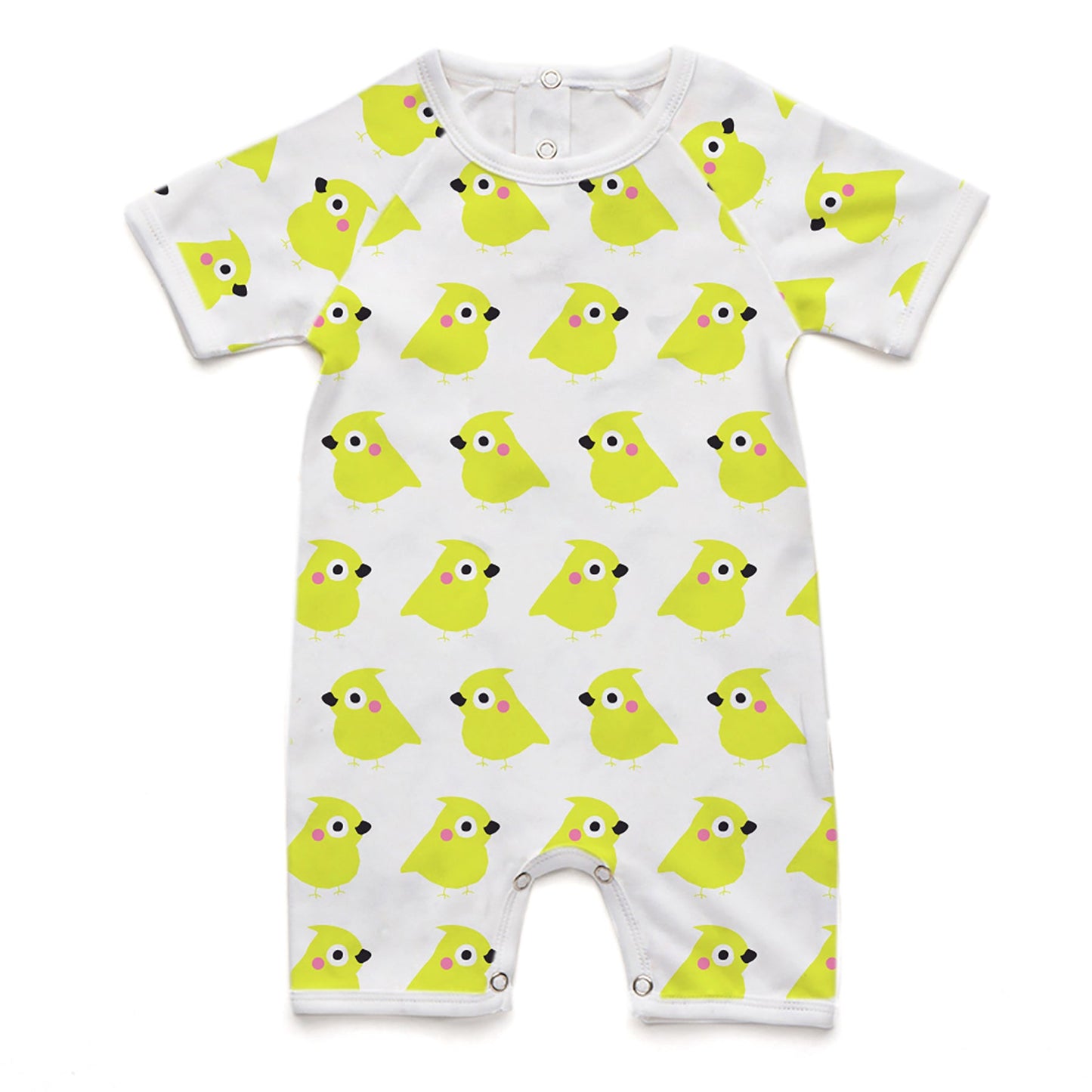 The Yellow Chick - Short Baby Romper - 100% Organic