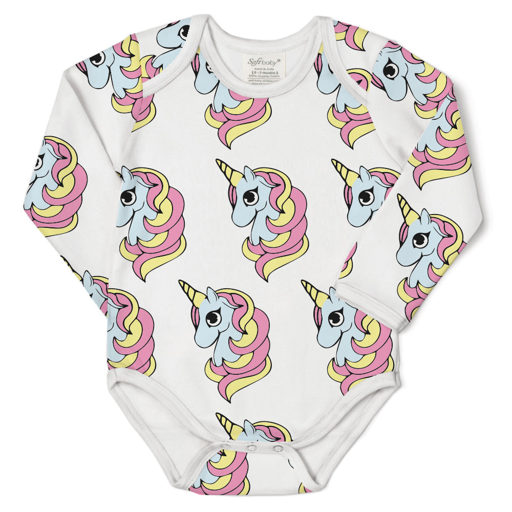 Unicorn Long Sleeve Onesie - 100% Organic