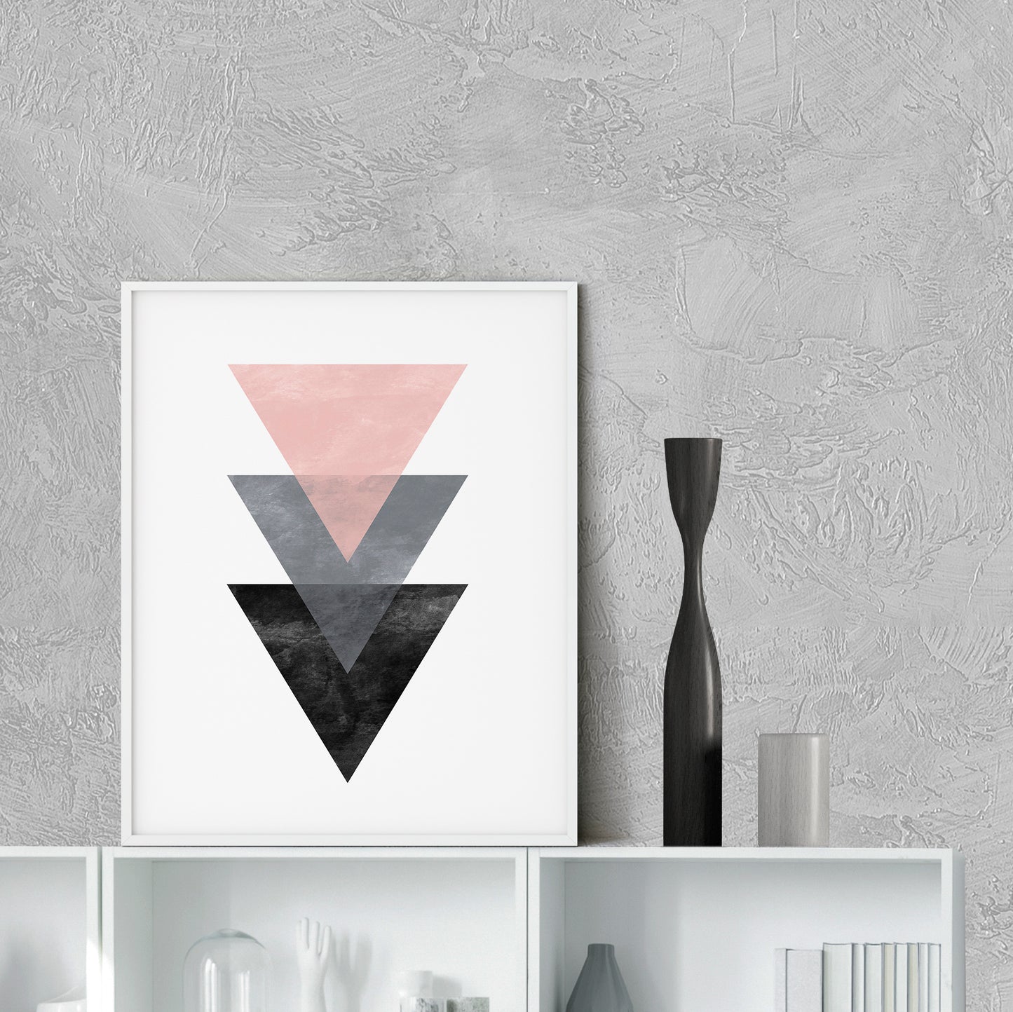 Scandinavian Geometric Triangles Print