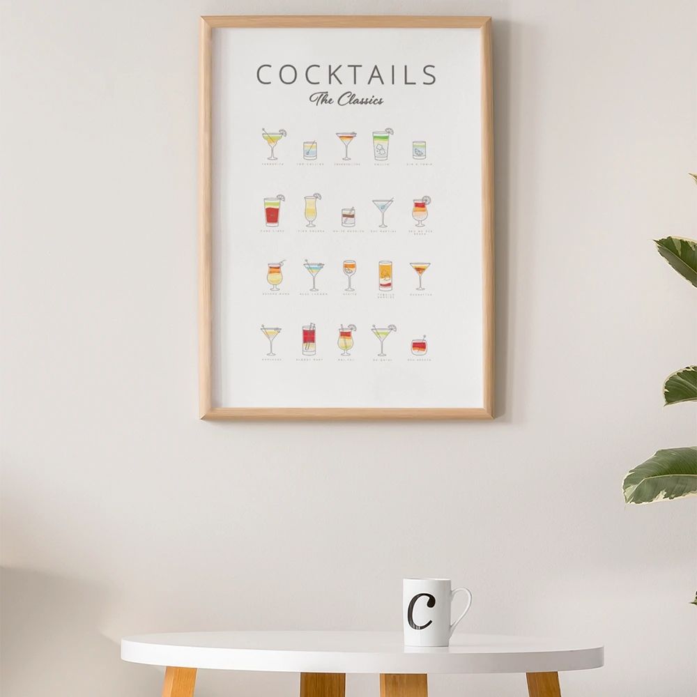 Cocktails Art Poster