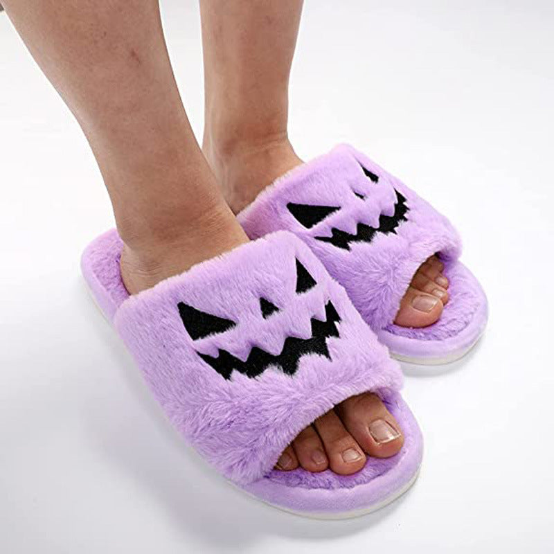 Womens Various Color Scheme Halloween Slippers