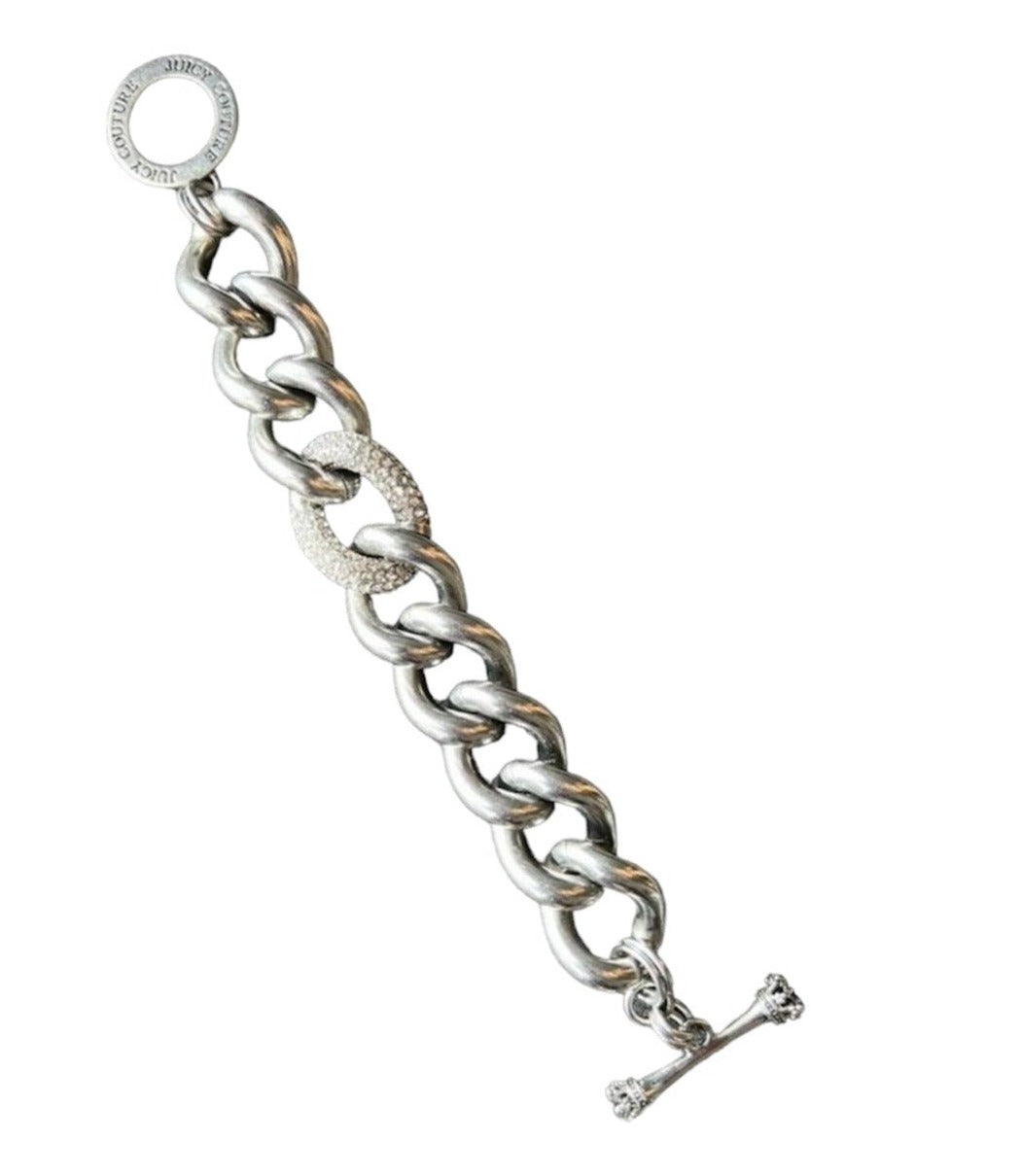 Juicy Couture Chain Bracelet with Pave Crystals Link