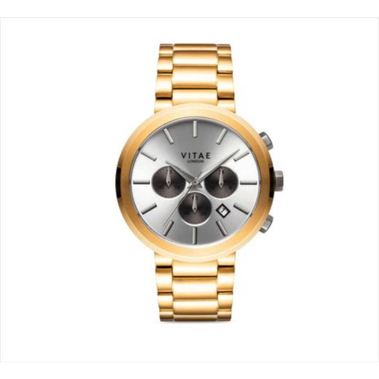 VITAE LONDON Men's Chronograph Elmington Gold-tone Stainless Bracelet Watch