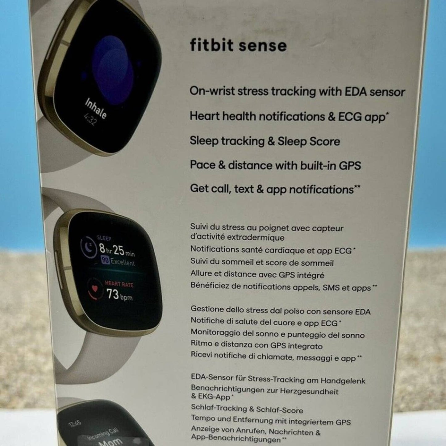 White Fitbit Sense Advanced Health Smartwatch