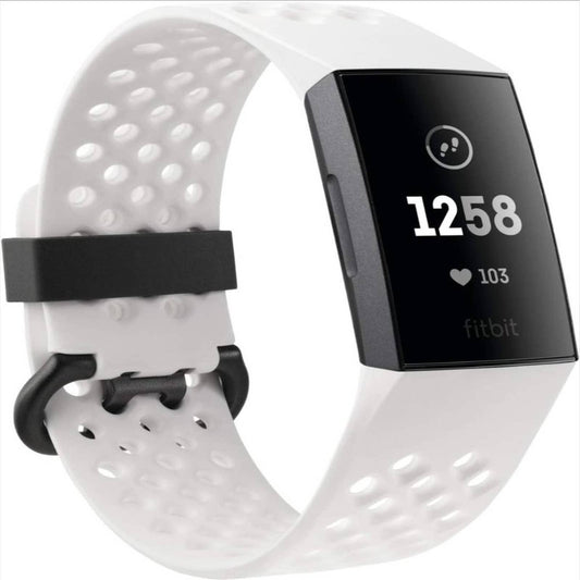 Fitbit Charge 3 FB410GMWT Activity Tracker HR Graphite/White & Black Bands S/L