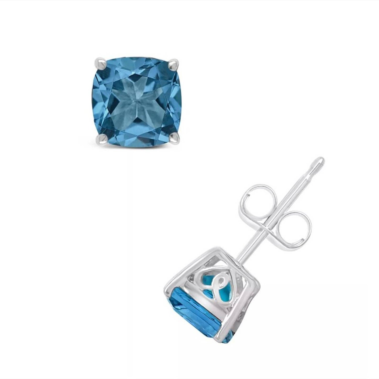 Blue Topaz (2-1/2 ct. t.w.) Stud Earrings in Sterling Silver