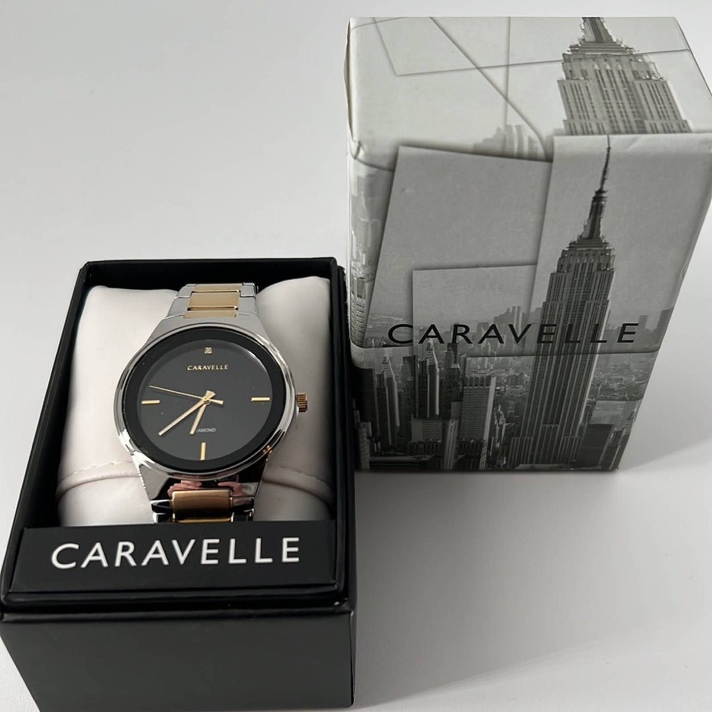 NWT Caravelle Ladies Two-Tone Diamond Watch