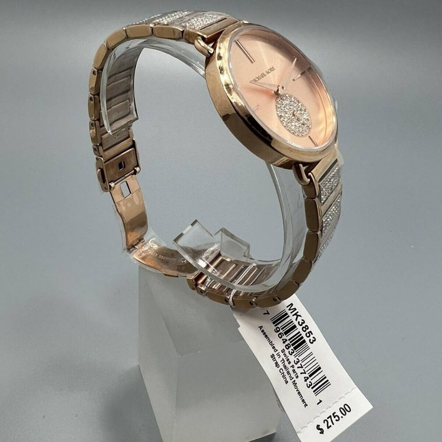 MICHAEL KORS PORTIA ROSE GOLD CRYSTALS WOMEN'S MK4598 WATCH