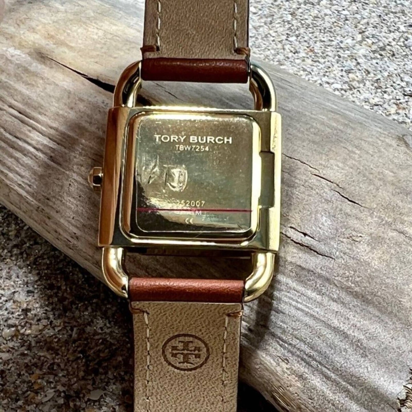 NWOT Tory Burch Phipps Brown Leather Strap Watch TBW7254 24mm