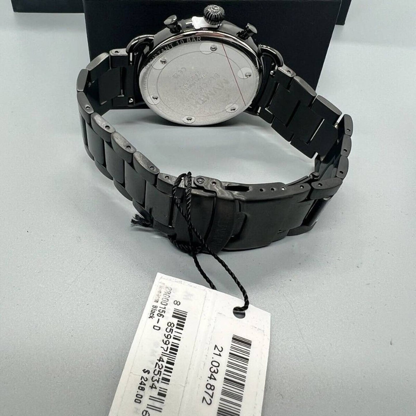 MVMT Phantom Watch With 47mm Black Chronograph Face & Black Bracelet