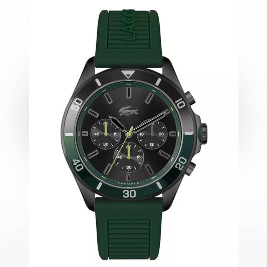 Lacoste Tiebreaker Chronograph Silicone Strap Watch 44mm