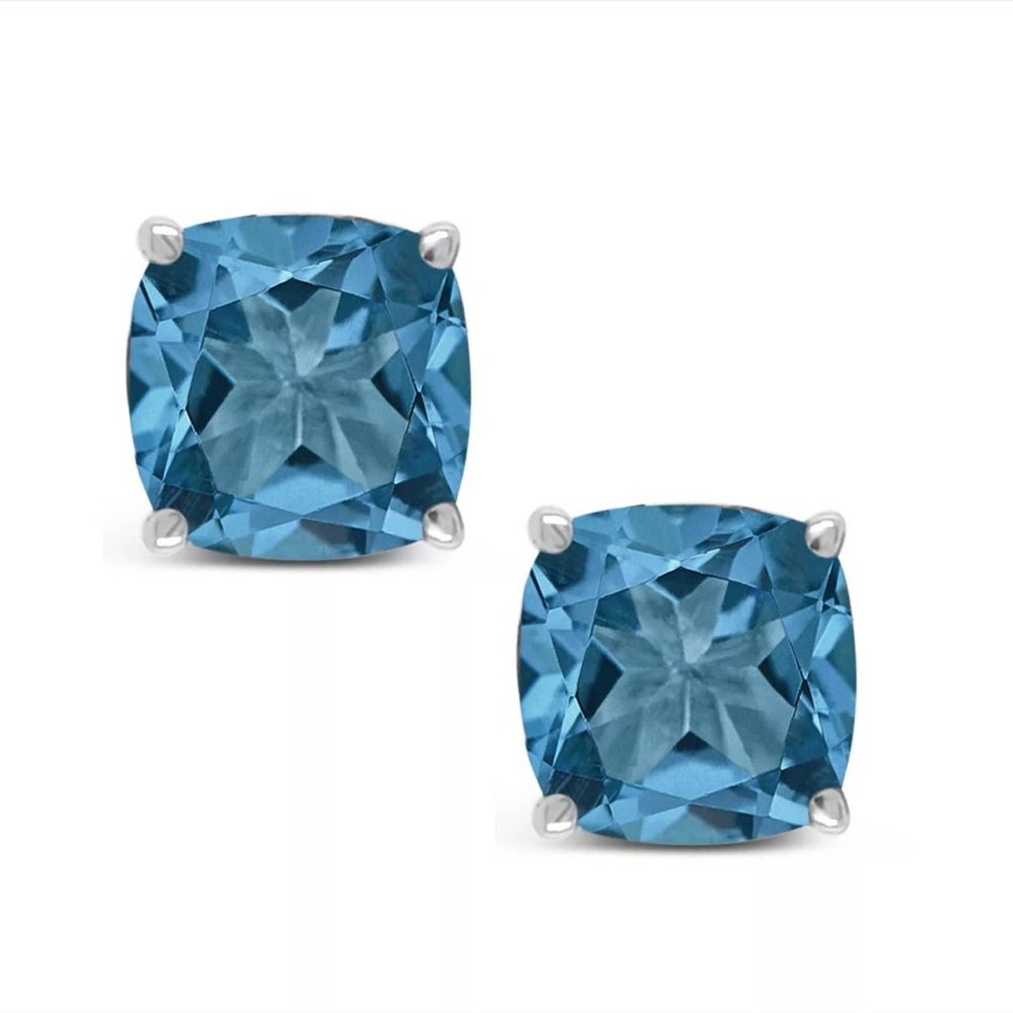 Blue Topaz (2-1/2 ct. t.w.) Stud Earrings in Sterling Silver