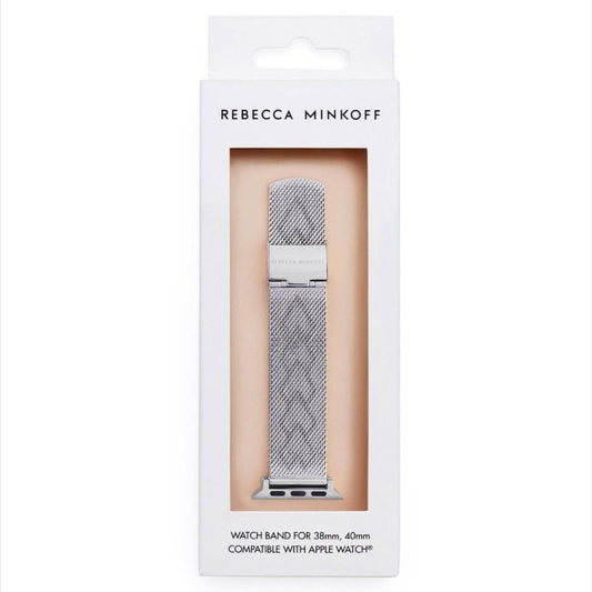 Rebecca Minkoff Women's Stainless Steel Mesh Strap for Apple Watch 38/40mm 22501