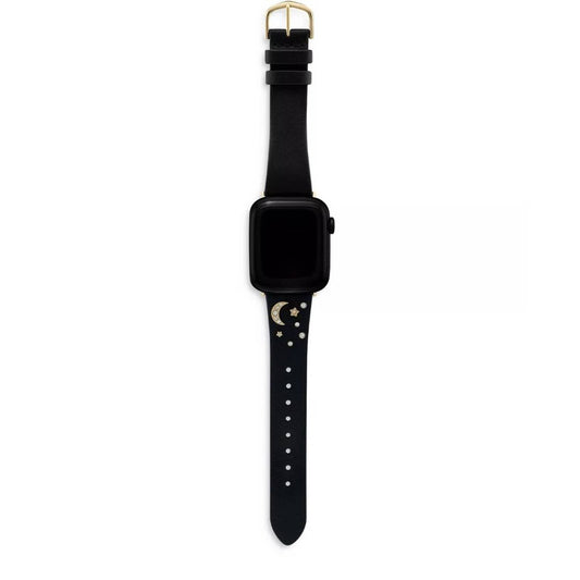 Olivia Burton Gold & Black Celestial Leather Apple Strap 38/40/41mm 24300008