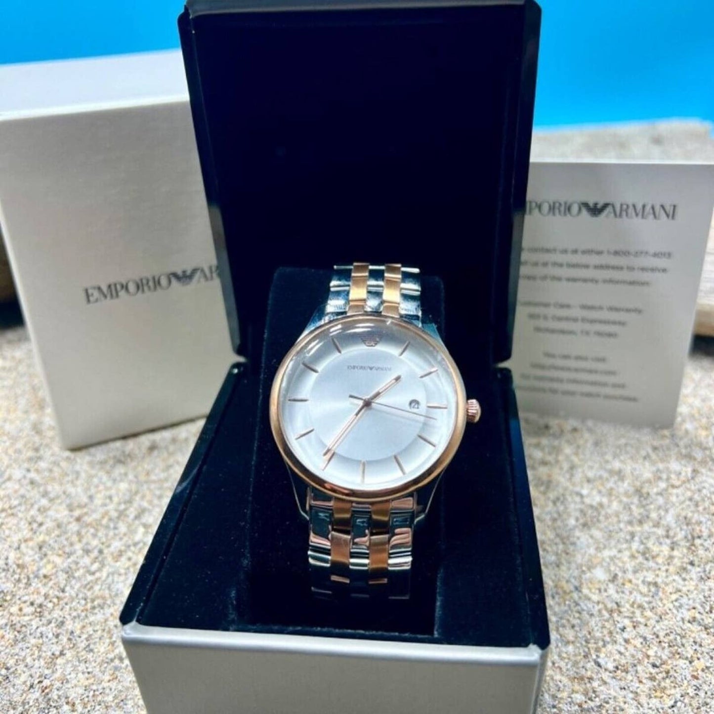 Mens Armani Two Tone Watch AR11044 $295 Original Price