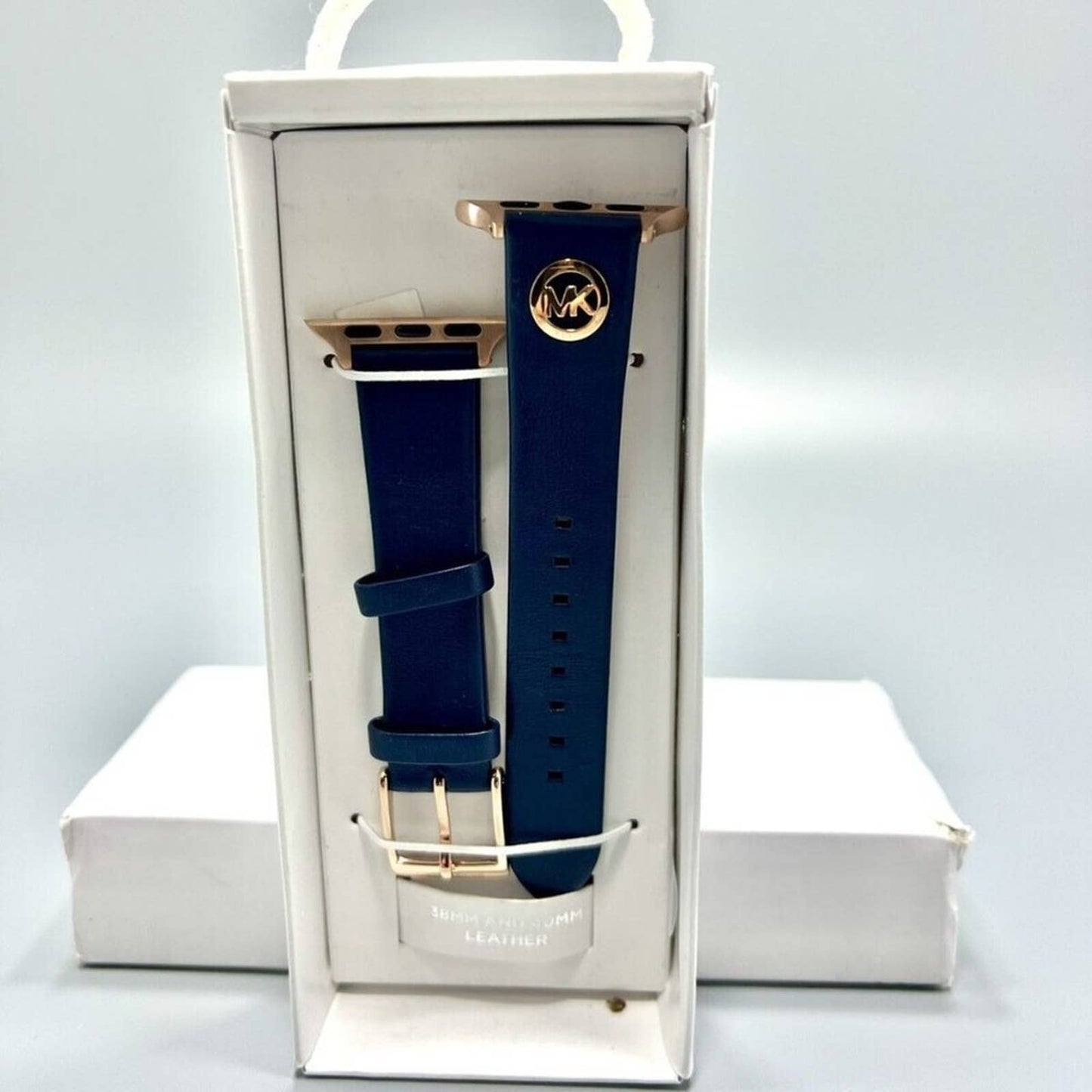 Michael Kors Women's Navy Leather 38/40mm Apple Watch Band