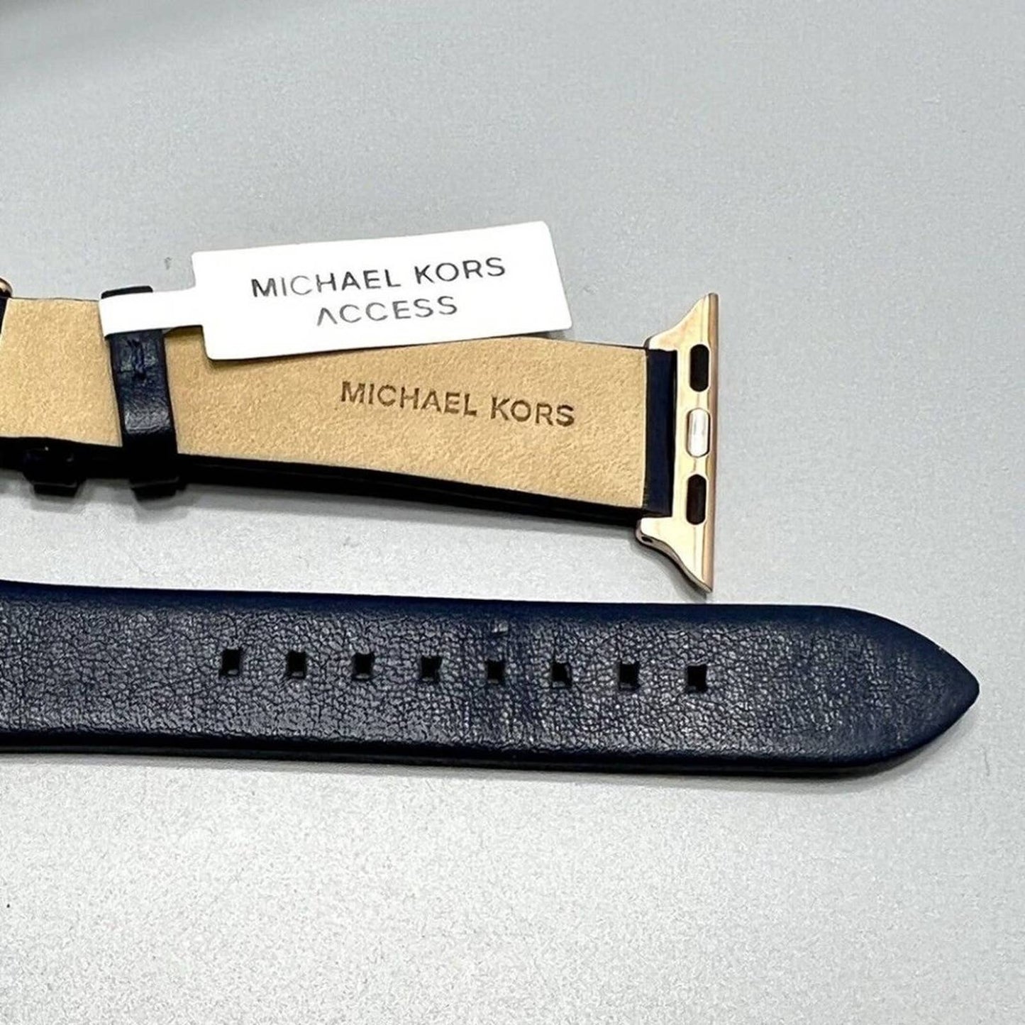 Michael Kors Women's Navy Leather 38/40mm Apple Watch Band