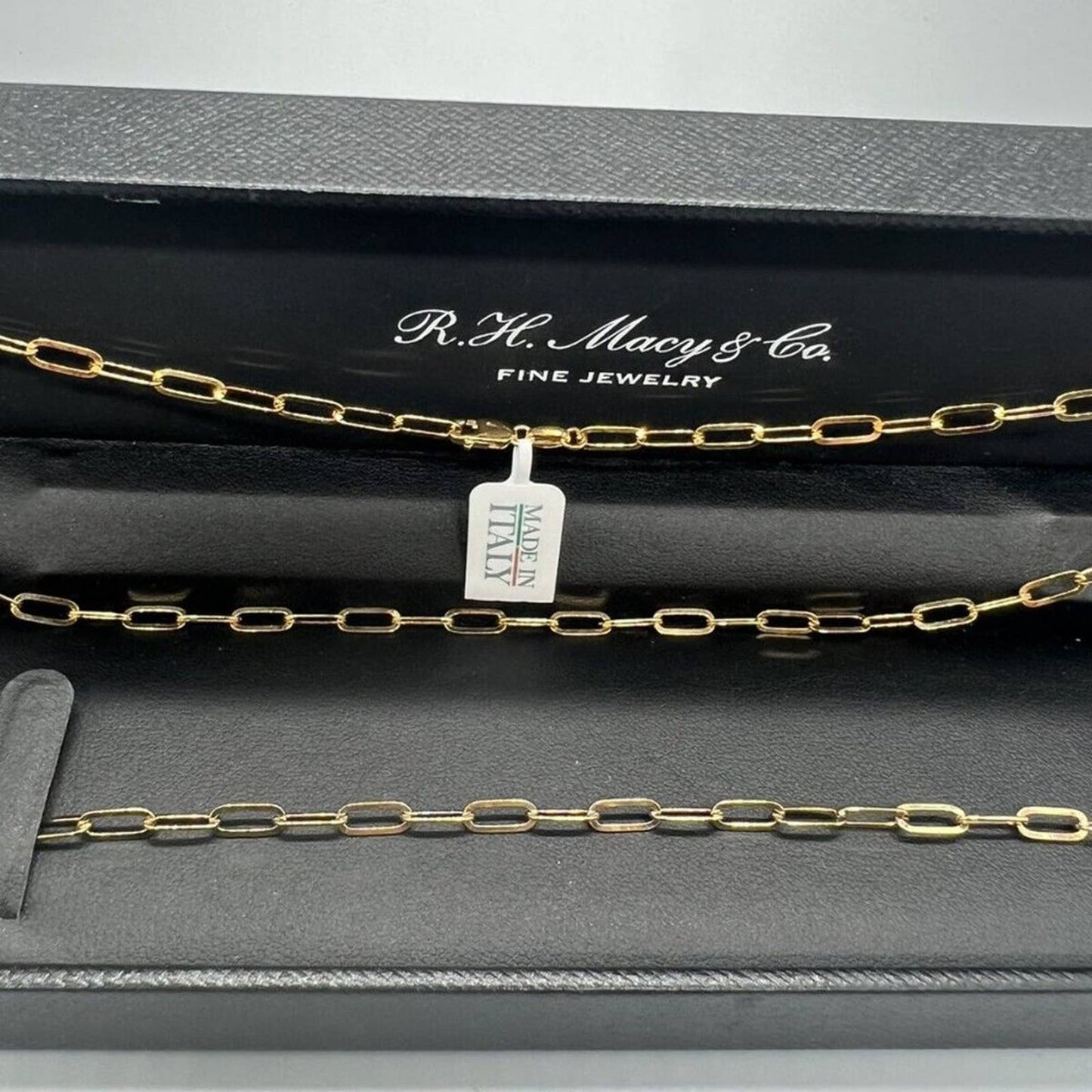 R.H. Macy and Co. Gold Over Sterling Silver Necklace and Bracelet Set MRSP $225