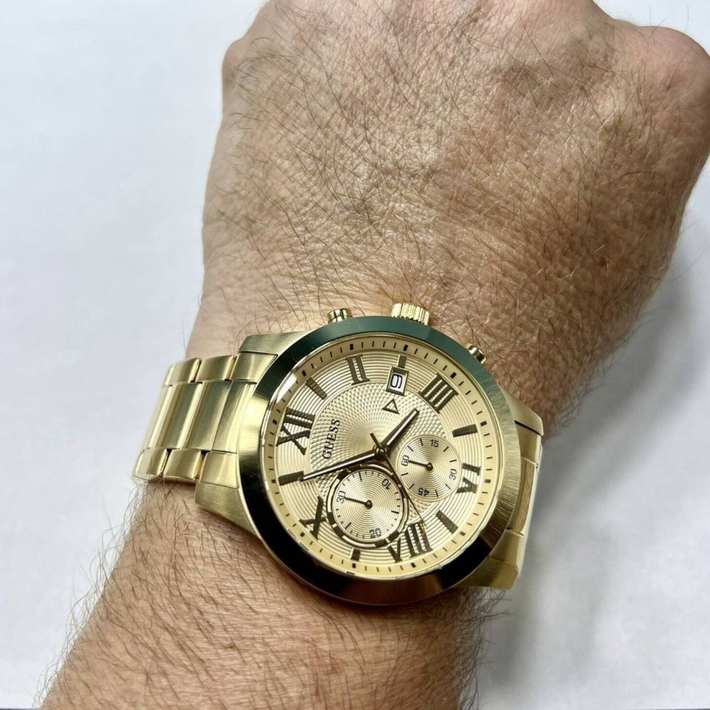 NWOT Guess Gold-Tone Chronograph Classic Dress Watch