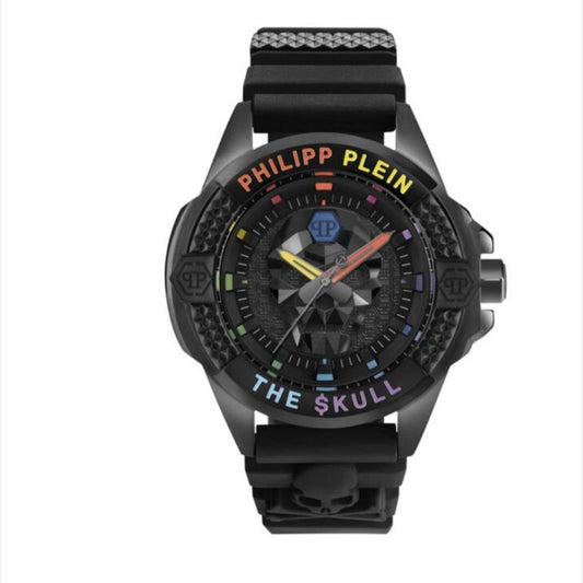 Philipp Plein Black Mens Analogue Watch The $kull PWAAA0621