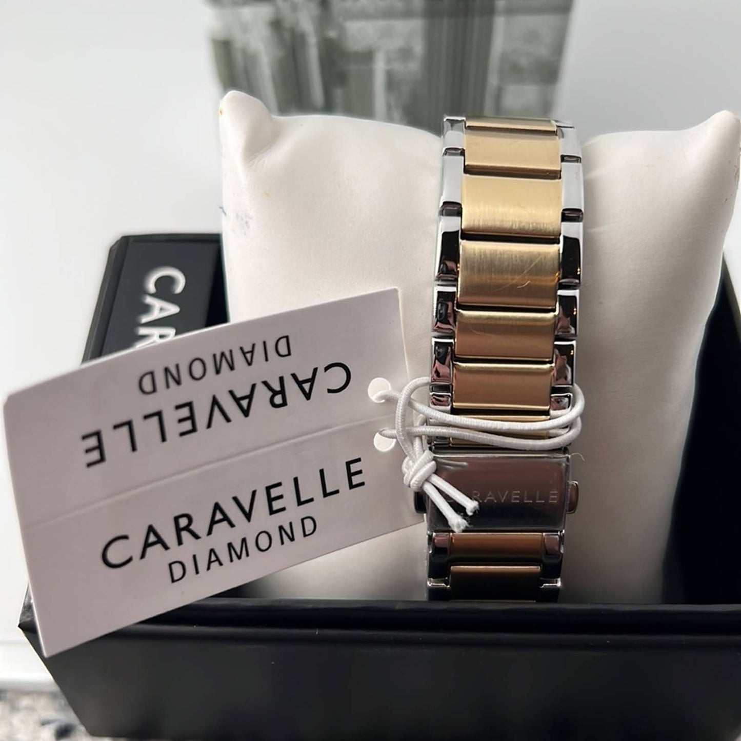 NWT Caravelle Ladies Two-Tone Diamond Watch