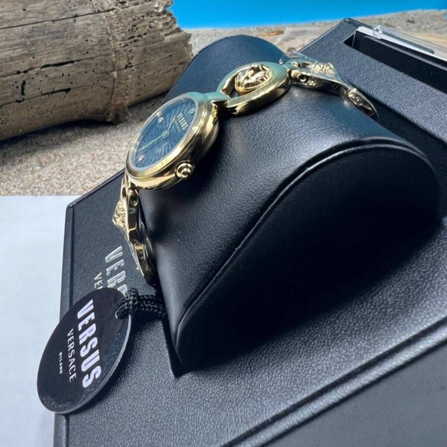 Versace Women's Peking Road Petite Gold-Tone Stainless Steel Bracelet Watch 28mm