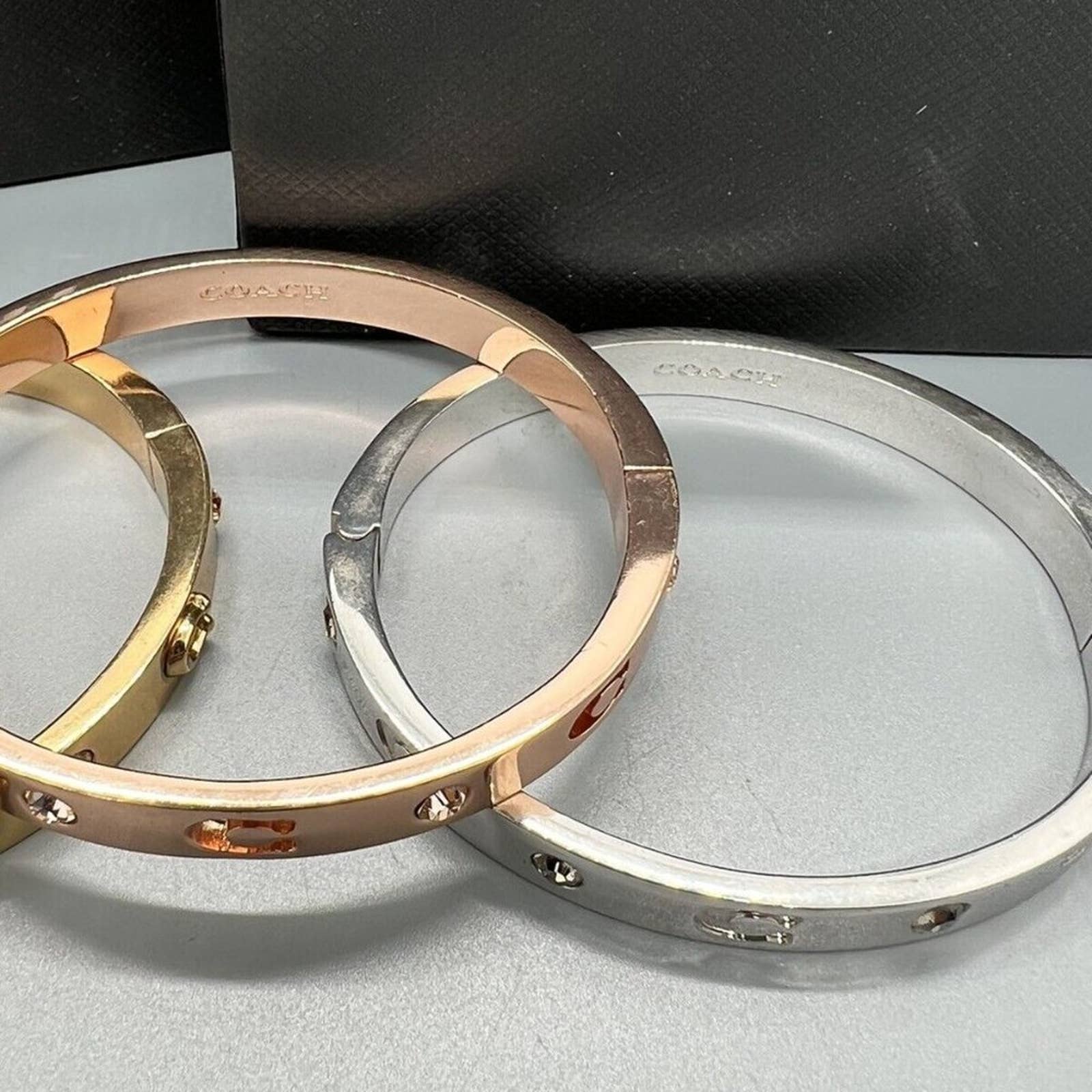 Buy Coach Women's Cut Out C Bangle Bracelet Set (Gold) at Amazon.in