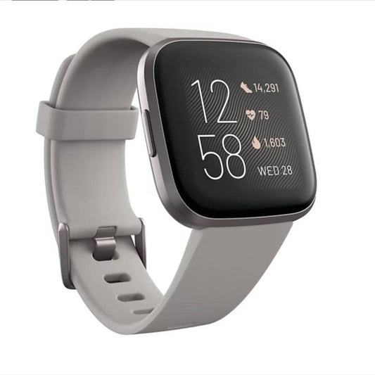 Fitbit Versa Smartwatch with Small & Large Bands - Gray/Silver Aluminum FB504SRG