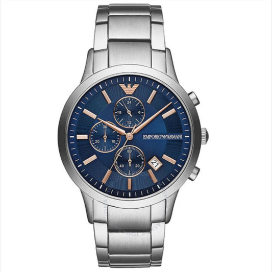 EMPORIO ARMANI Renato Chronograph Quartz Blue Dial Men's Watch