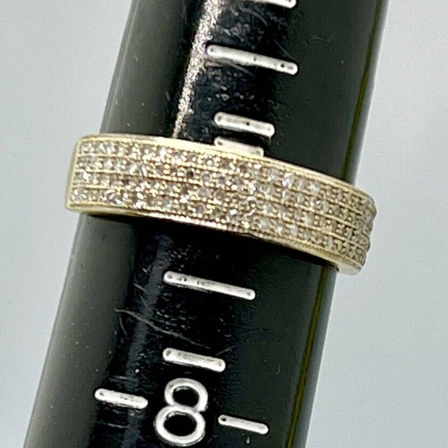 Womens 10K Solid Gold / Diamond Half Eternity Ring