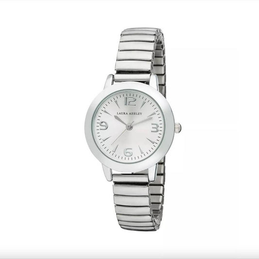 Laura Ashley Women's Round Expandable Stainless Steel Bracelet Watch