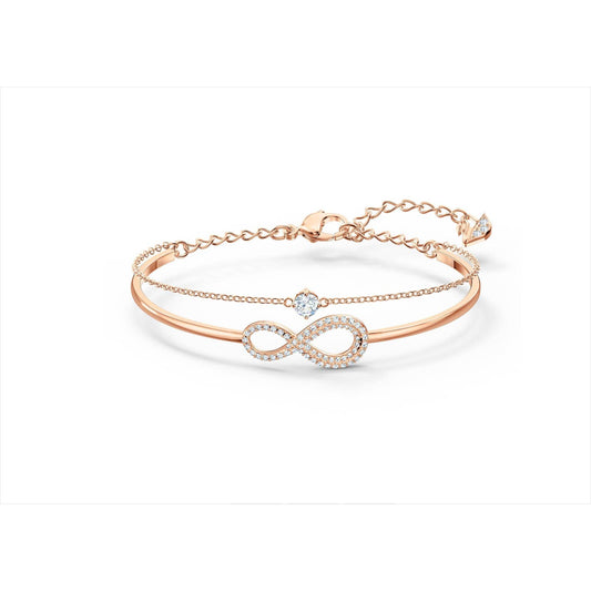 Swarovski Crystal Infinity Rose Gold-Tone Bangle Bracelet Item #: 20041141