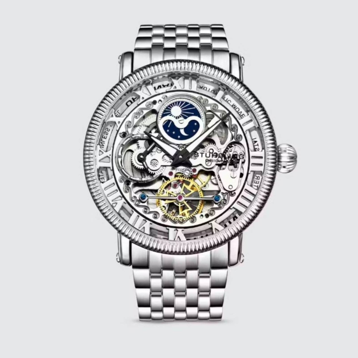 Stuhrling Special Reserve Dual Time Automatic 48mm Skeleton