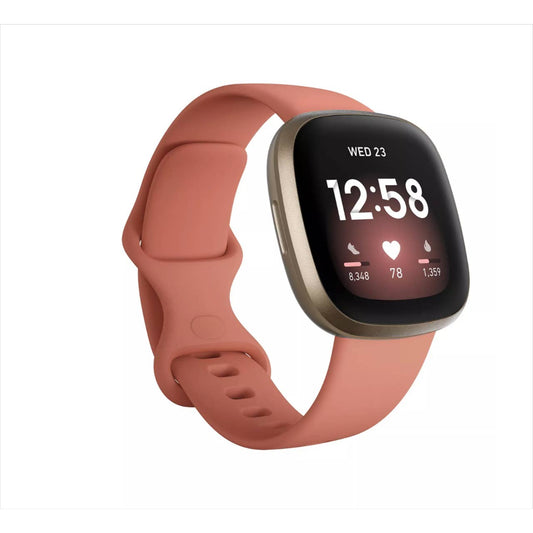 Fitbit Versa 3 Health & Fitness Smartwatch FB511GLPK Pink Clay