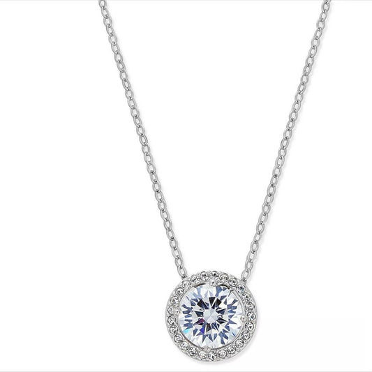 ELIOT DANORI Silver-Tone Crystal Pendant Necklace