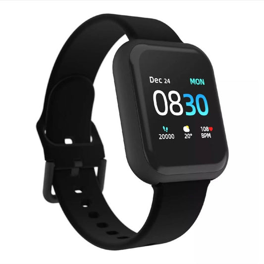 ITOUCH Air 3 Unisex Heart Rate Black Strap Smart Watch 44mm