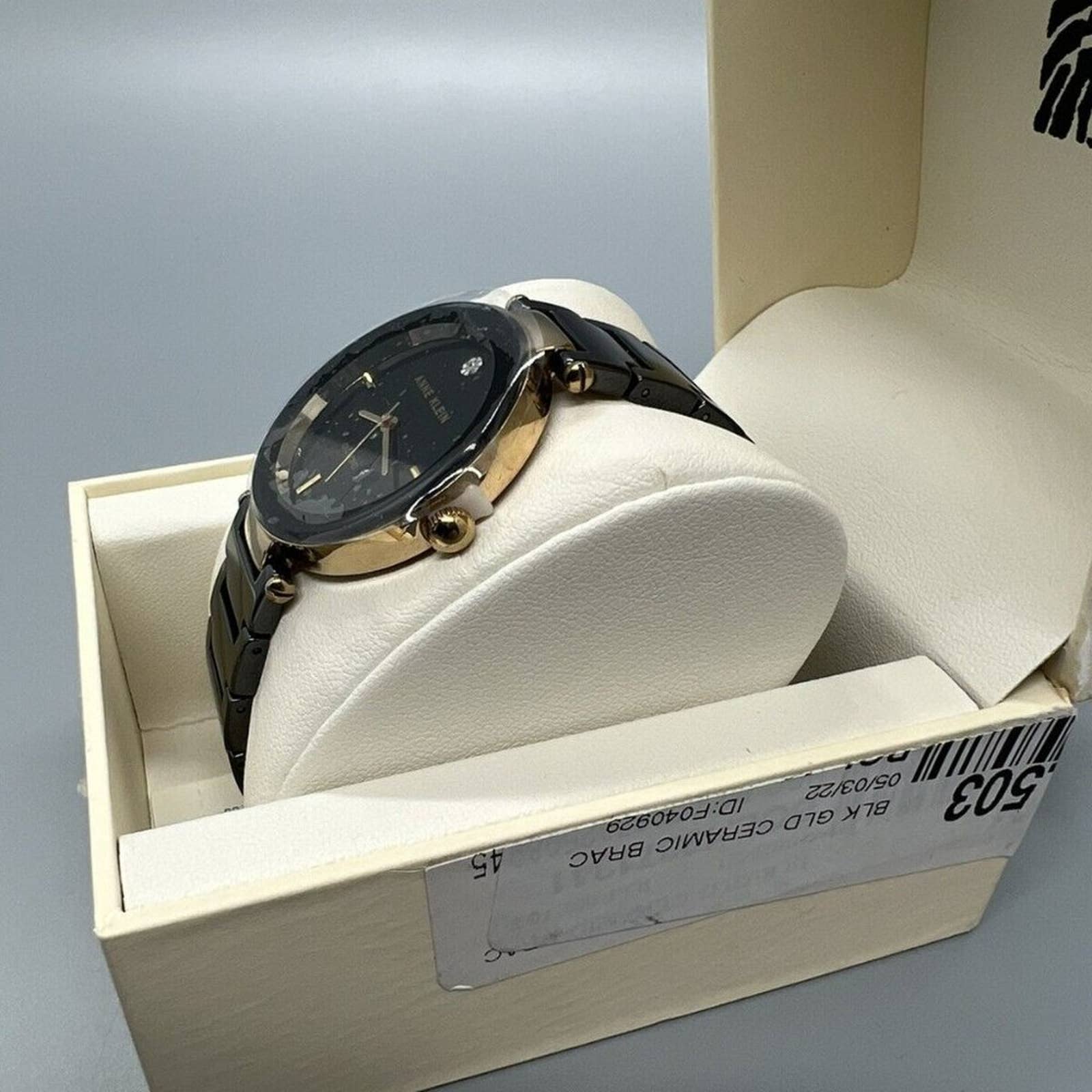 Anne klein black hot sale ceramic watch