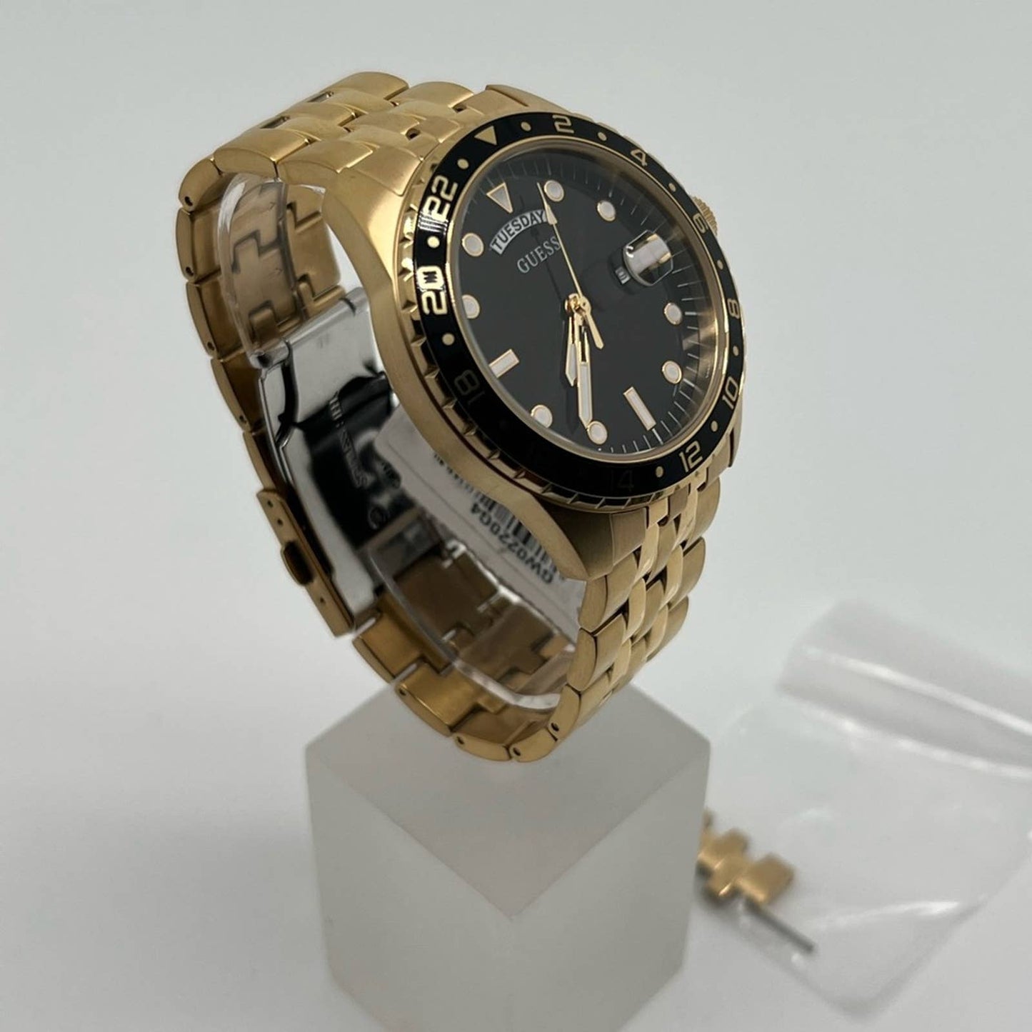 Guess Gold-Tone and Black Sport Watch